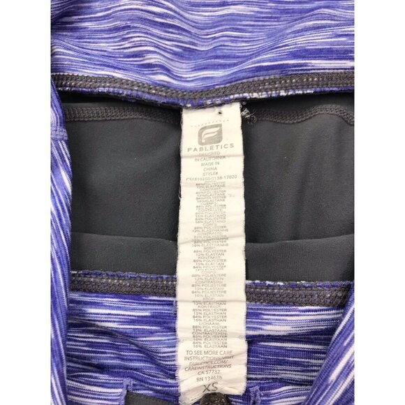 Fabletics Rio Run Crop Leggings XS Zip Pocket - Picture 3 of 6